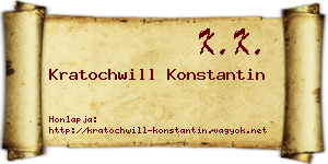 Kratochwill Konstantin névjegykártya